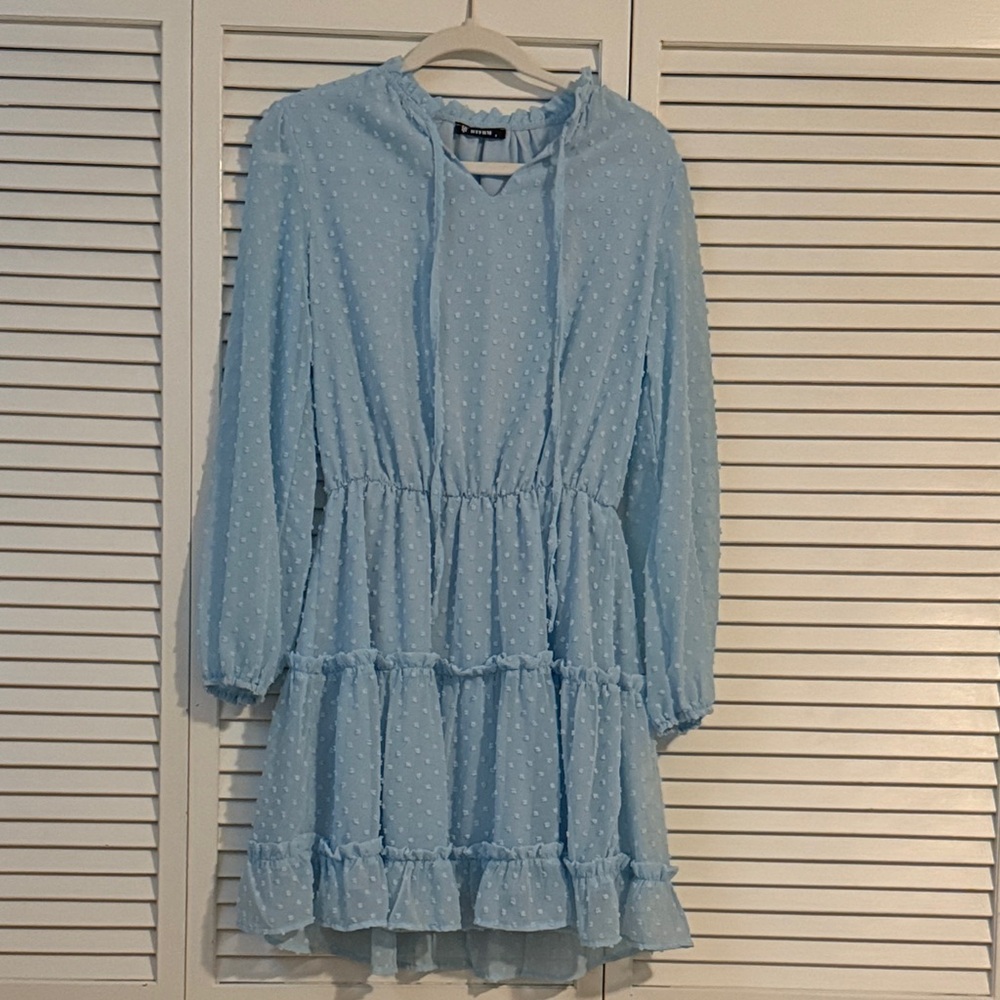 Amazon Light Blue Asymmetrical Dress